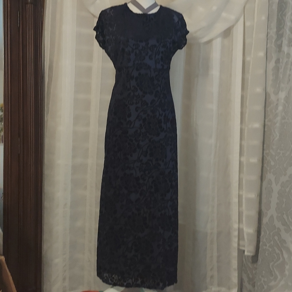 Navy long dress